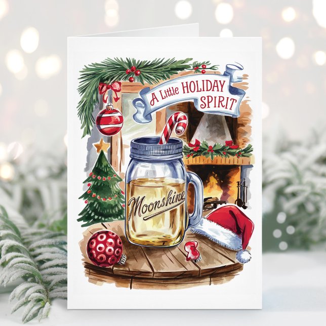 Festividades Cartão de Natal Espírito de Férias Moonshine (Criador carregado)