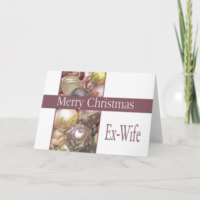 Festividades Cartão de Natal Ex-Esposa (Frente)