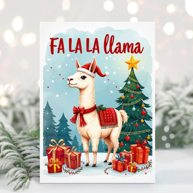 Festividades Cartão de Natal Fa La La Llama (Criador carregado)