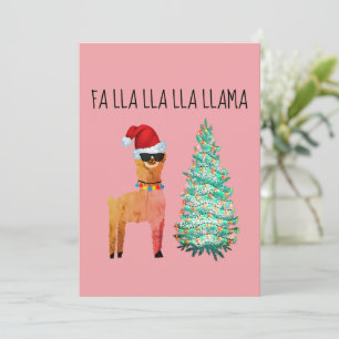 Festividades Cartão de Natal Fa lla lla lla llama