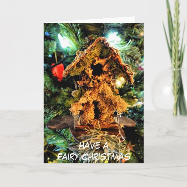 Festividades Cartão de Natal feericamente da casa (Frente)