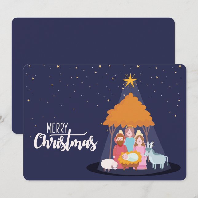 Festividades Cartão de Natal Feliz (Frente/Verso)