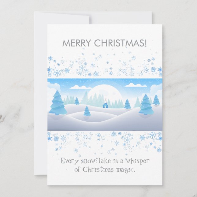 Festividades Cartão de Natal Feliz e Feliz (Frente)