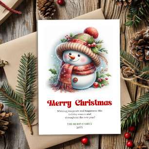 Festividades Cartão de Natal feliz editável engraçado de homem