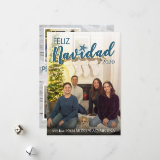 Festividades Cartão de Natal Feliz Navidad - Praia