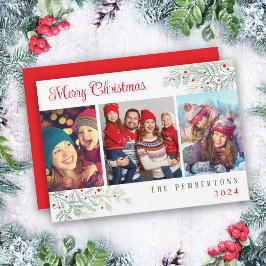 Festividades Cartão de Natal Feliz para Colagem de Fotos