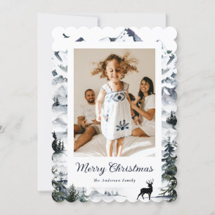Festividades Cartão de Natal Feliz para Veados da Mountain Fore