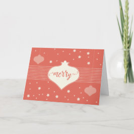 Festividades Cartão de Natal "Feliz" retrô moderno e elegante