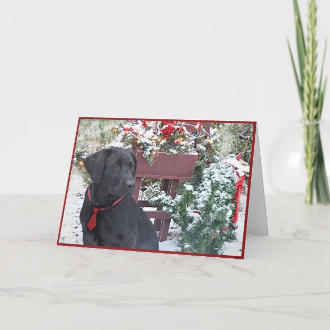 Festividades Cartão de Natal/Feriado ~ Labrador (Frente)