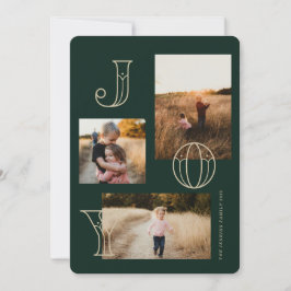 Festividades Cartão de Natal Festivo De 3 Fotos