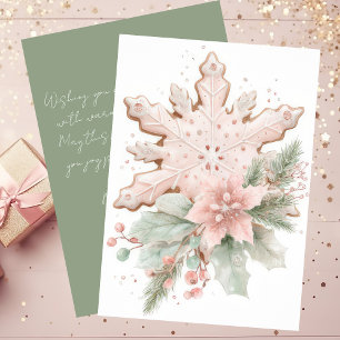 Festividades Cartão de Natal Festivo e Elegante Personalizado