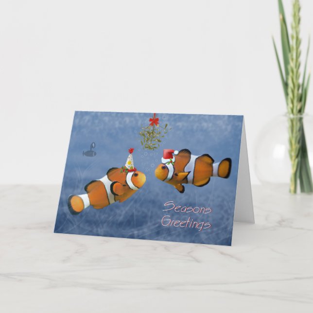 Festividades Cartão de Natal Fishy (Frente)