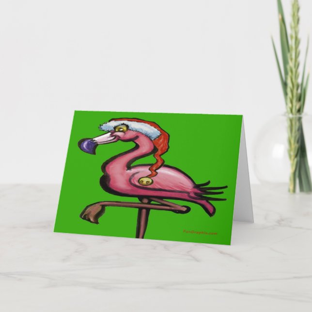Festividades Cartão de Natal Flamingo (Frente)