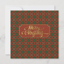 Cartão de Natal Flat Vintage de Luxo (Personalizar
