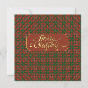 Festividades Cartão de Natal Flat Vintage de Luxo (Personalizar