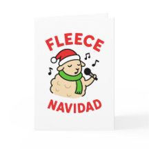 Cartão de Natal Fleece Navidad - Divertido