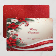 Cartão de Natal Floral Bengalas de Natal