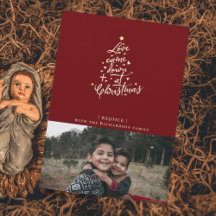 Cartão de Natal Foto Amor Desceu
