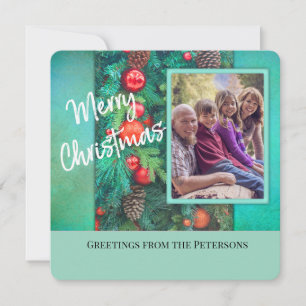 Festividades Cartão de Natal Foto Cumprimentos de Férias Plano
