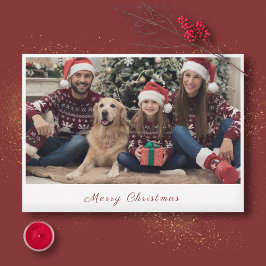 Festividades Cartão de Natal Foto da Família Feliz