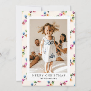 Festividades Cartão de Natal Foto Luzes Festivas Feliz Natal