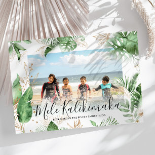 Festividades Cartão de Natal Foto Tropical Botânica Mele Kaliki