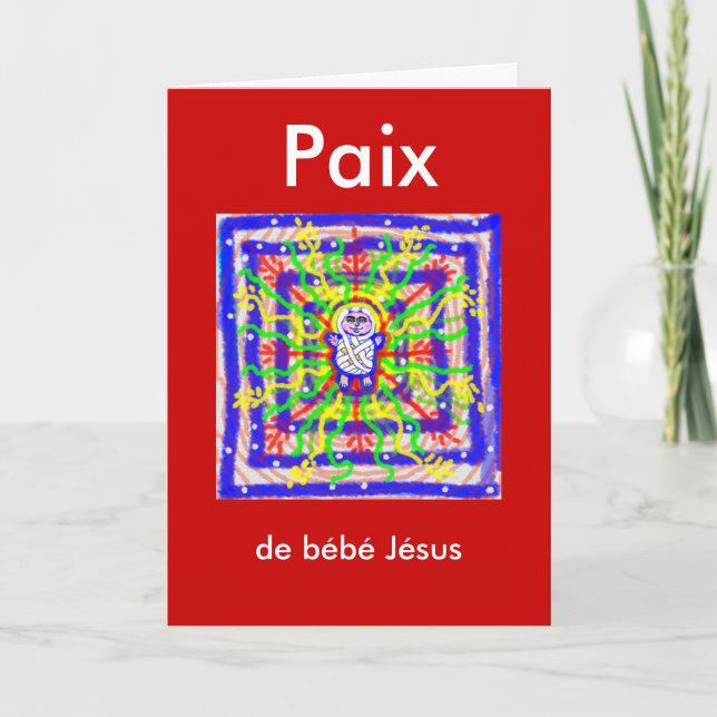 Festividades Cartão de Natal Francês (Frente)