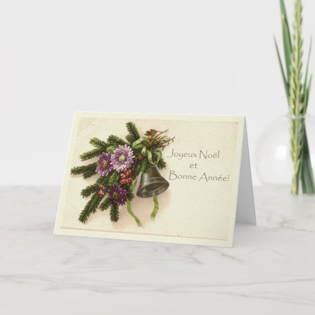 Festividades Cartão de Natal Francês (Frente)