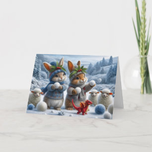 Festividades Cartão de Natal Galês