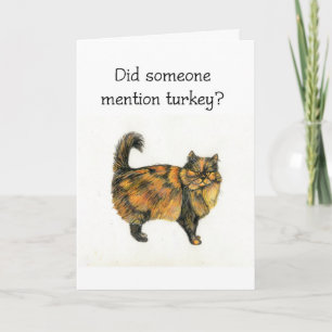 Festividades Cartão de Natal - Gato de Tabby Castanho