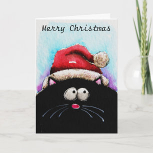Festividades Cartão de Natal Gato Gordo