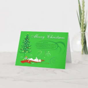 Festividades Cartão de Natal - German shepherd Branco