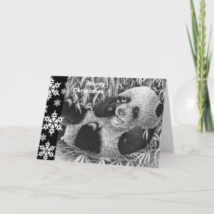 Festividades Cartão de Natal Giant Panda Cub