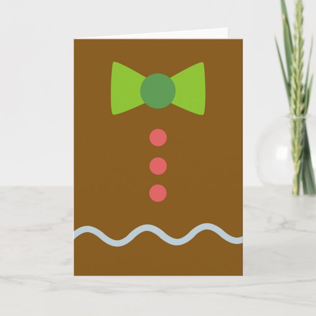 Festividades Cartão de Natal Gingerbird (Frente)