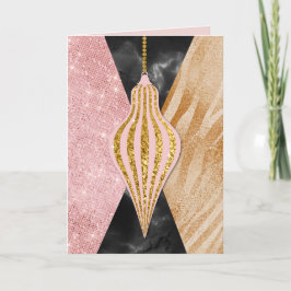 Festividades Cartão de Natal Glam moderno do ornamento