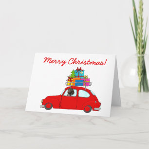 Festividades Cartão de Natal Glossy Grizzly