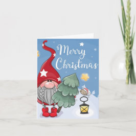 Festividades Cartão de Natal Gnomo - Feliz Ano Gnomo