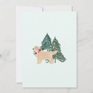 Festividades Cartão de Natal Golden Retriever