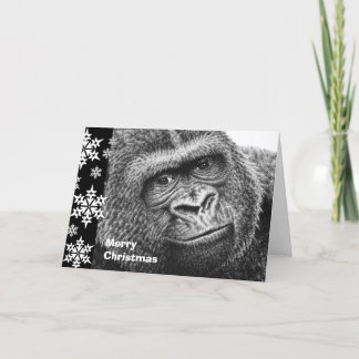 Festividades Cartão de Natal Gorilla