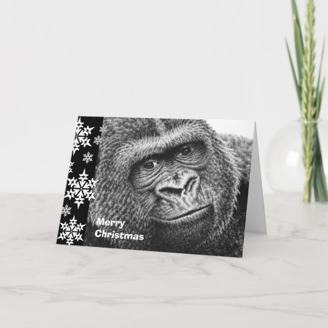 Festividades Cartão de Natal Gorilla (Frente)