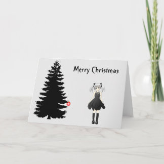 Festividades Cartão de Natal gótico preto