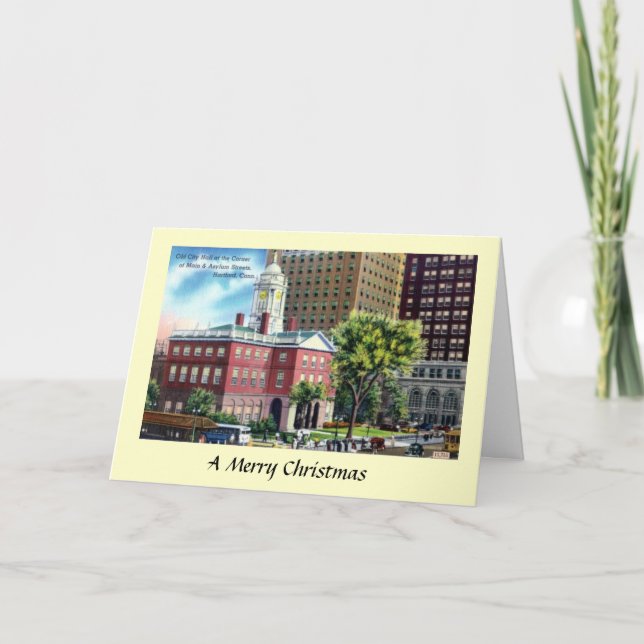 Festividades Cartão de Natal - Hartford, Connecticut (Frente)