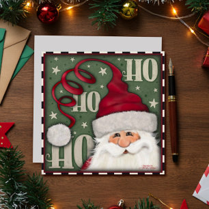 Festividades Cartão de Natal Ho Ho Papai Noel Inspiração de Fér