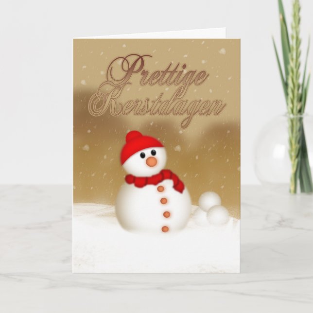 Festividades Cartão de Natal holandês - Prettige Kerstdagen (Frente)