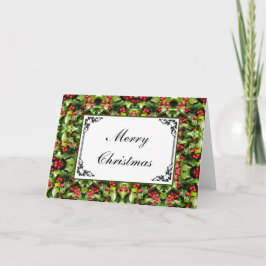 Festividades Cartão de Natal Holly Berries
