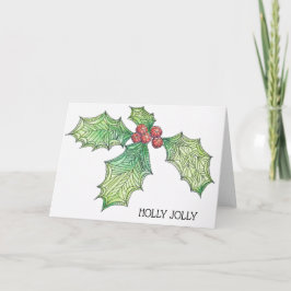 Festividades Cartão de Natal Holly Jolly