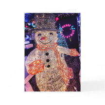 Cartão de Natal Homem de Neve