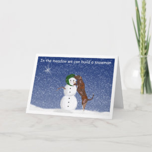 Festividades Cartão de Natal Houla e Snowman