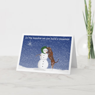 Festividades Cartão de Natal Houla e Snowman