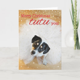 Festividades Cartão de Natal Humorístico - Cachorro Vestindo Tu